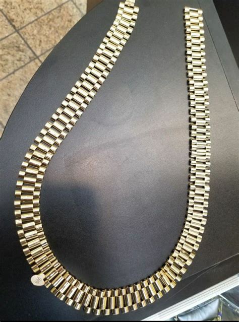 gold plated rolex chain